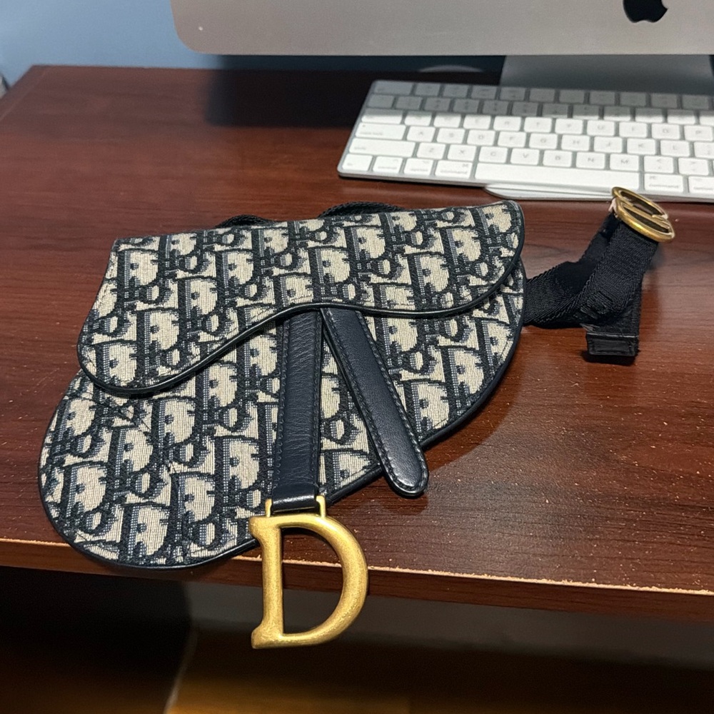 Dior Saddle belt Bag with Monogram Pattern